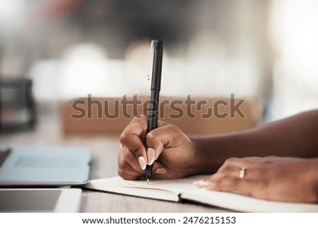 Similar – Image, Stock Photo Pen and papers as office stationery