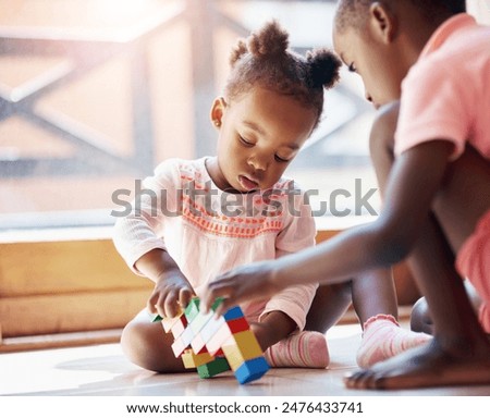 Similar – Image, Stock Photo Toddler playing with toy