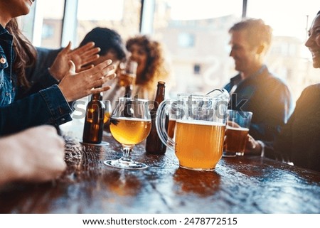 Similar – Image, Stock Photo Man drinking beer Beer