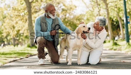 Similar – Image, Stock Photo Elderly couple walking a forest path along the seashore holding giant inflatable flamingo and unicorn. Funny active pensioners enjoying summer vacation on the beach in Northern Europe