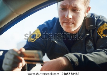 Similar – Image, Stock Photo traffic check Street