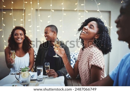 Similar – Image, Stock Photo Celebration with champagne