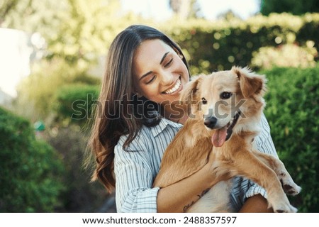 Similar – Image, Stock Photo Happy smiling woman happy