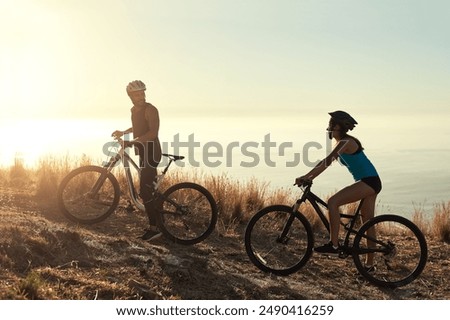 Similar – Foto Bild frau auf dem fahrrad mit fisch