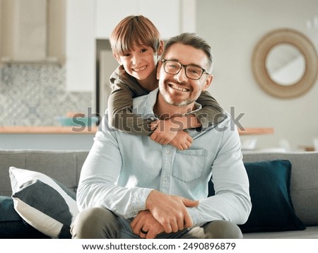 Image, Stock Photo child wearing glasses and writing while being really concentrated