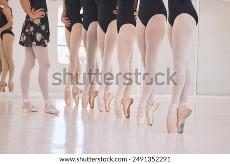 Similar – Foto Bild Ballerinas Füße tanzen auf Ballettschuhen mit verschiedenen Farben.