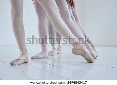 Similar – Foto Bild Ballerinas Füße tanzen auf Ballettschuhen mit verschiedenen Farben.