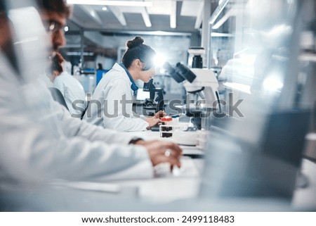 Similar – Image, Stock Photo Health care researchers working in scientific laboratory.