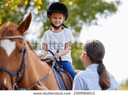 Similar – Image, Stock Photo horse family Horse Ride