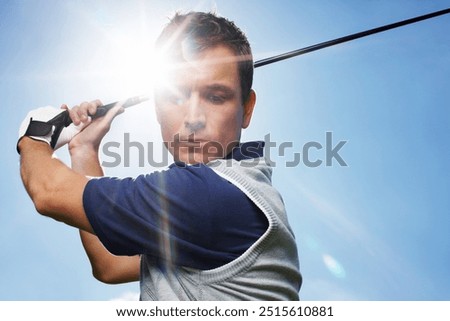 Similar – Image, Stock Photo Attention golfer