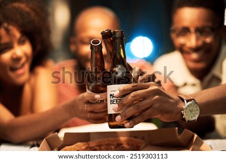 Similar – Image, Stock Photo Man drinking beer Beer