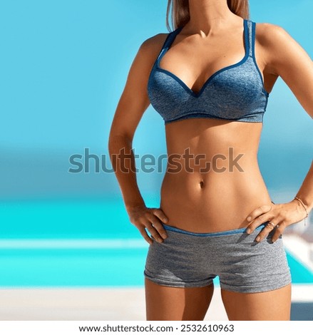 Similar – Image, Stock Photo exercise pool Feminine