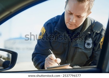 Similar – Image, Stock Photo Professional policemen in protective gear during dangerous operation