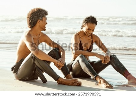 Similar – Image, Stock Photo #AS# Surfer after surfing