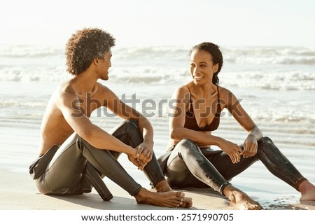 Similar – Image, Stock Photo #AS# Surfer after surfing