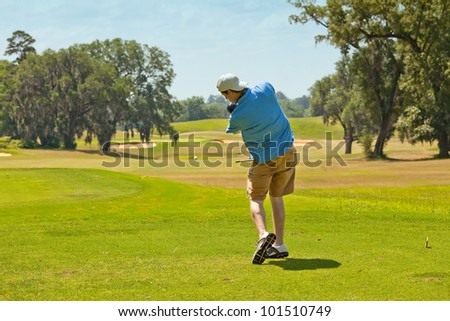 Young golfers dynamic golf swing