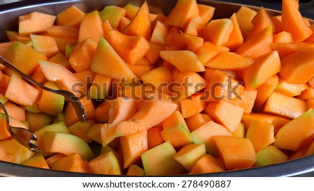 Sweet melon in the Self Service Restaurant(Buffet)