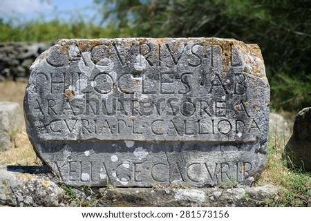 ROME 2012 - Ancient Roman inscription
