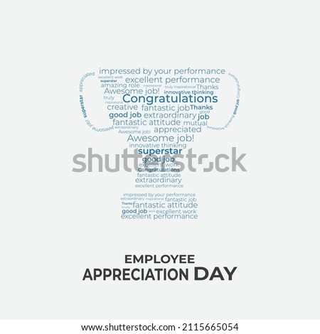 Employee Appreciation Day. First Friday in March.banner, poster with text inscription. Vector

