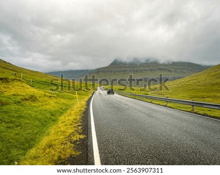 Similar – Foto Bild Nebel über asphaltierter Bergstraße