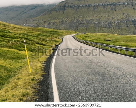 Similar – Foto Bild Nebel über asphaltierter Bergstraße