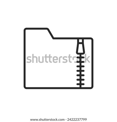 Zip folder. Simple vector icon.
