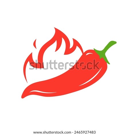 Red Hot Chili logo designs concept vector. Chili Pepper with Fire. Vector Asian and Mexican spicy food and sauce. Vector emblems jalapeno or chilli peppers. Flat Vector illustration