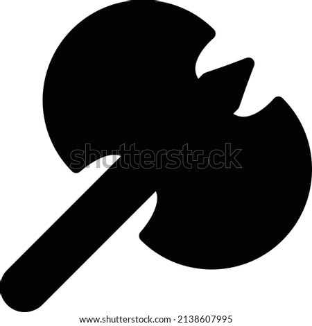 Axe Icon, Gaming Sign And Symbol Isolated On White Background. Game Icon for Mobile Apps.