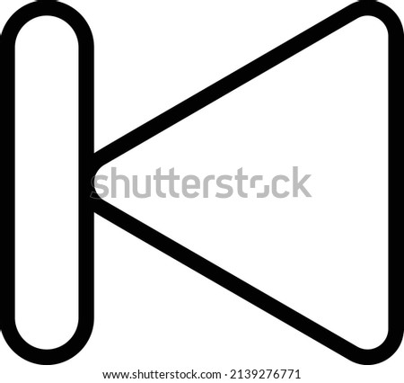 Skip Back Icon, Multimedia Sign And Symbol Isolated On White Background.
