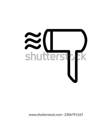 Hair dryer icon. On white background. Modern sign.