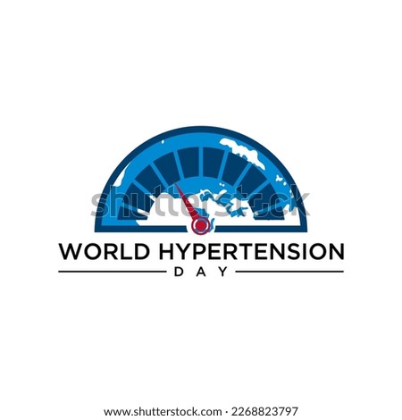 Illustration World Hypertension Day, 17th May. Hypertension concept.