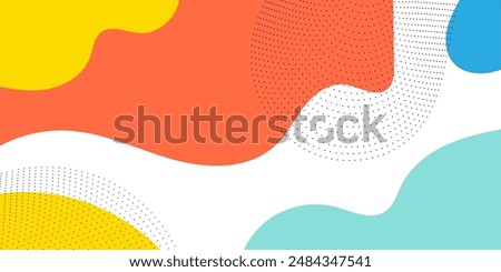 Abstract geometric pop art background with wave pattern. Vector pattern. overlay geometric design of trendy Memphis 80s-90s style