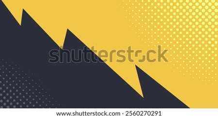 Abstract color background divided by diagonal. Vector illustration, The background is divided into two colors with halftone dots.	