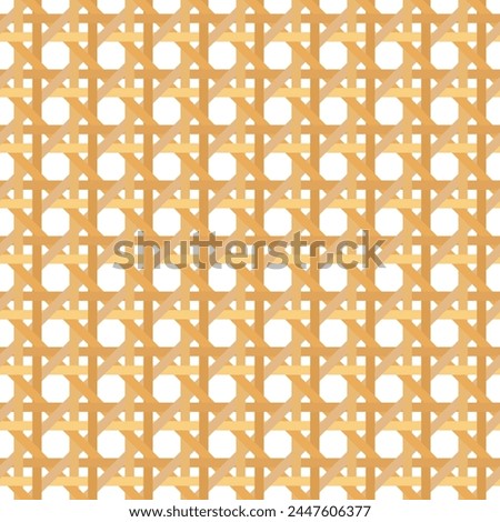 Rattan Cane Webbing Seamless Pattern