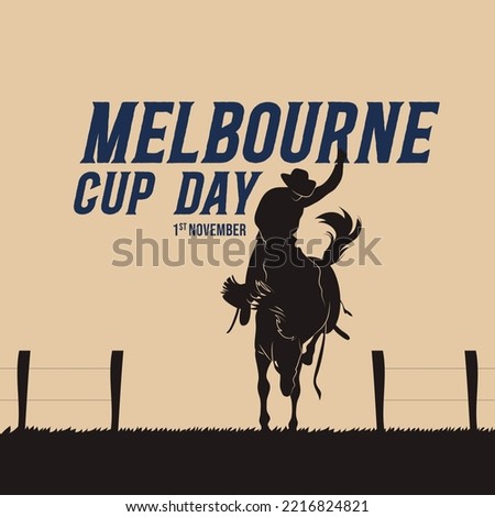 Melbourne Cup day, Design, vector, 1st November, creative, sticker, emblem, typography, editable, horse riding, horse, race, competition, eps, Melbourne, national day,event, poster, banner, flyer.idea