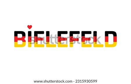 I love Bielefeld, Typographic Design, Flag of Germany corporate in Bielefeld, Bielefeld, Bielefeld Vector, Love, Vector, Flag of Germany, I love Germany