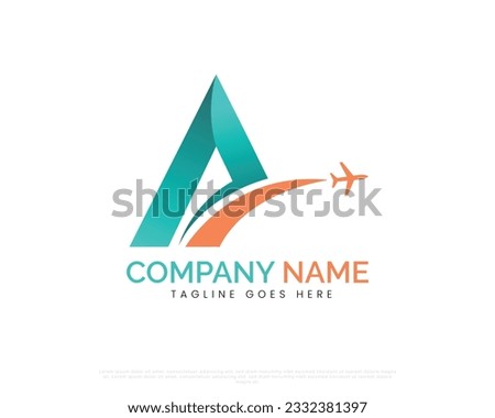 Travelling Company logo design template, A letter logo for travelling country, Travelling Company, Vector Illustration, Creative, Eps, Design, Template, t shirt design