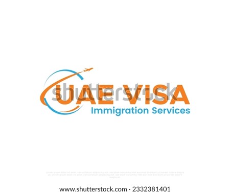 Travelling Company logo design template, logo for travelling company, visa services company, UAE, UAE visa services, Vector Illustration, Creative, Design, Template