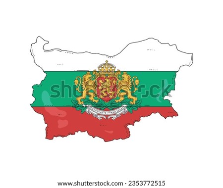 Happy Independence day, Bulgaria Independence day, Bulgaria, Bulgaria map, 22 September, 22nd September, Independence Day, National Day, National Map, Map Typographic Design Vector Editable Eps Icon