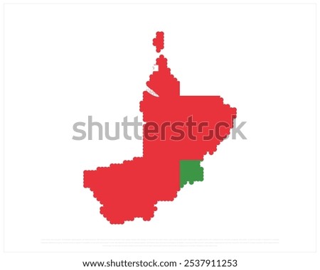 National flag of Oman on a white background, National Day of Oman, Oman, Editable Vector illustration of Oman flag, National Day design, Editable vector design of map