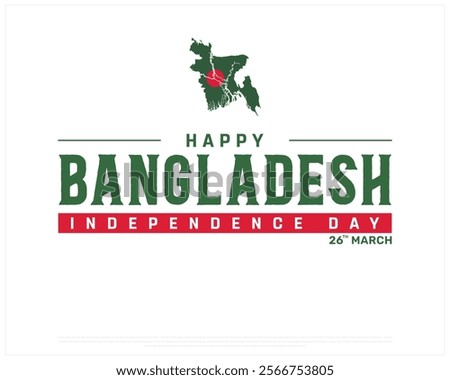 BANGLADESH Independence Day vector design on a white background with map flag, Typographic Design of BANGLADESH National Day, BANGLADESH typography, Map of Bangladesh