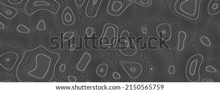 Vector halftone background. Map design. Ornament chaotic circles on water, lines, wave. Geography. Monochrome scale grid. Itinerary. Rock garden. Smoke rings. Poster travel, business, social network