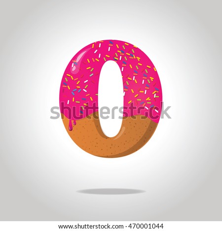 Candy Letter. Letter O. Stock Vector Illustration 470001044 : Shutterstock