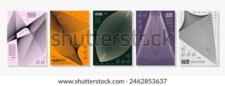 Motion sharp edge stripe line abstract cover design bundle