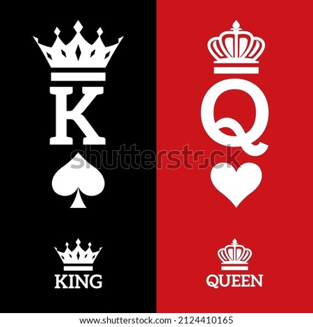 King and queen couple icon vector