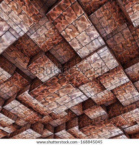 Abstract Ceiling Stone Construction