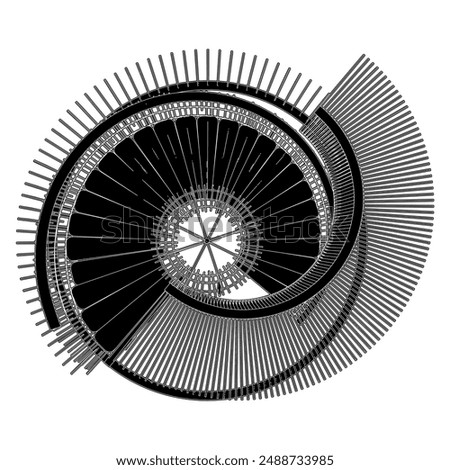 Similar – Image, Stock Photo spiral stairs High-rise