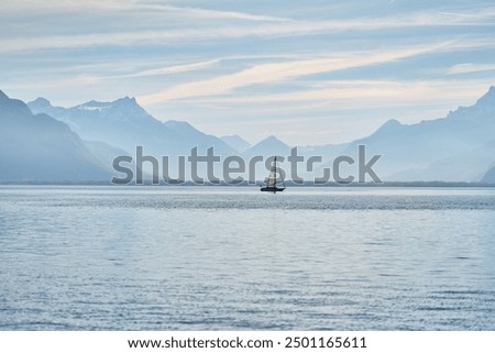 Similar – Foto Bild Alpenpanorama bei Nachtanbruch