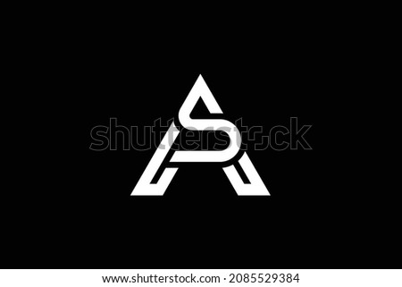 Minimal trendy monogram art logo. Monogram professional elegant awesome artistic AS SA initial based Alphabet icon logo. Initials Business logo. Stok fotoğraf © 