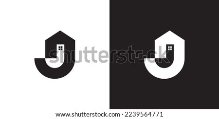 J logo design is intended for construction, building, real estate, home, and property. An awesome trendy and minimal J home logo design template with White and Black colors.
